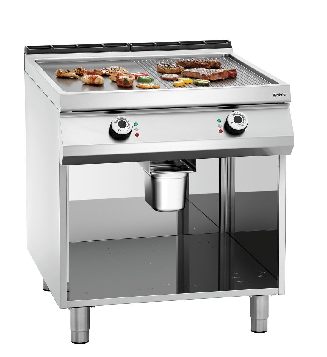 296511_1 Plaque à snacker électriqu, 1/2+1/2, PO - Bartscher – Image 1