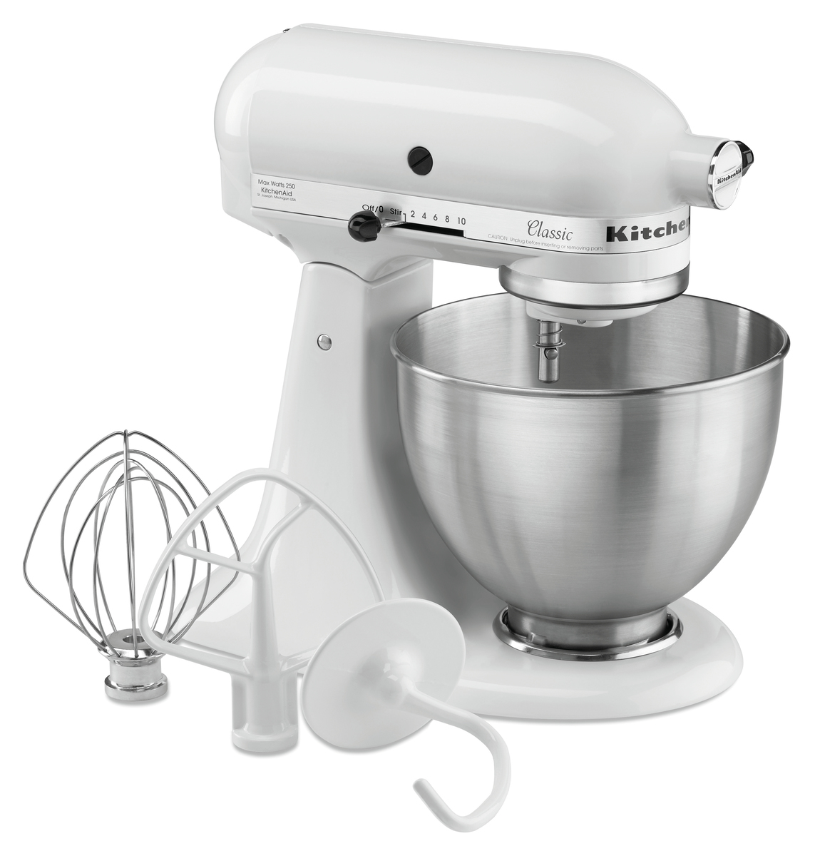 A150067 KitchenAid 5K45SSEWH, blanc, 4,28L - Bartscher – Image 1