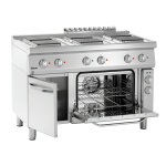 Plan de cuisson él. 700, B1200, 6PL, EBO - Bartscher