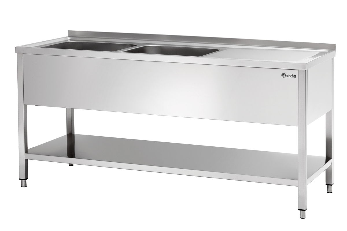 306310 Plonge laverie 700, L1800, 2bass. GA - Bartscher – Image 1