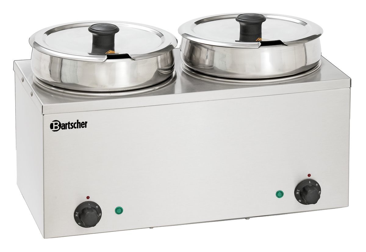 606065 Bain Marie Hotpot, 2x pot, 6,5 L - Bartscher – Image 1