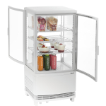 Mini vitrine réfrigérée 75L2T blanc - Bartscher